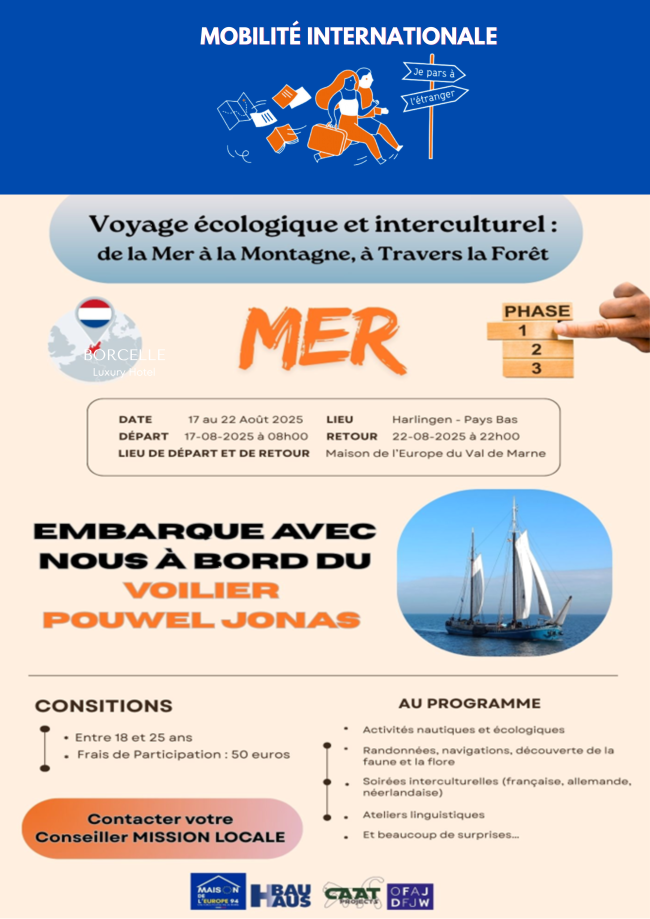 Échanges culturels: rencontre des jeunes de France,d'Allemagne et des Pays-Bas