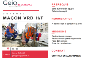 Devenez Maçon VRD H/F
