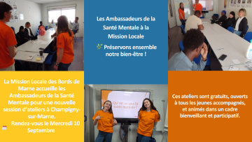 Atelier avec les Ambassadeurs de la Santé Mentale.
